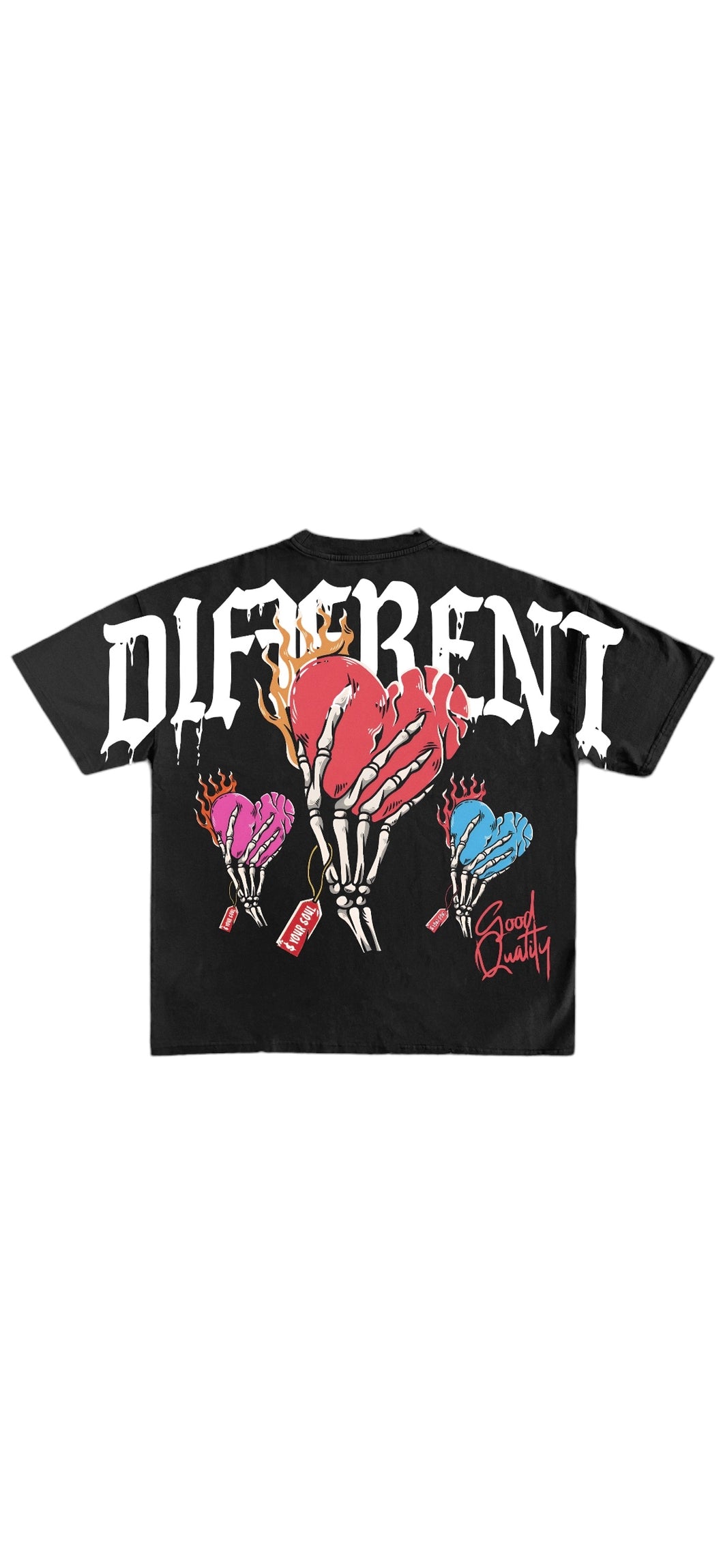 Black “3 heart “ T shirt