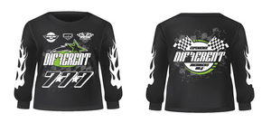 Black/slime green biker long sleeve T-shirt