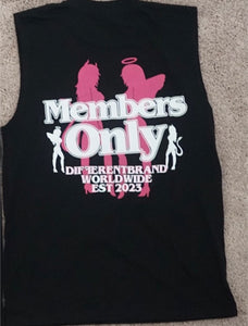 #Members only sleeveless biker T-shirt