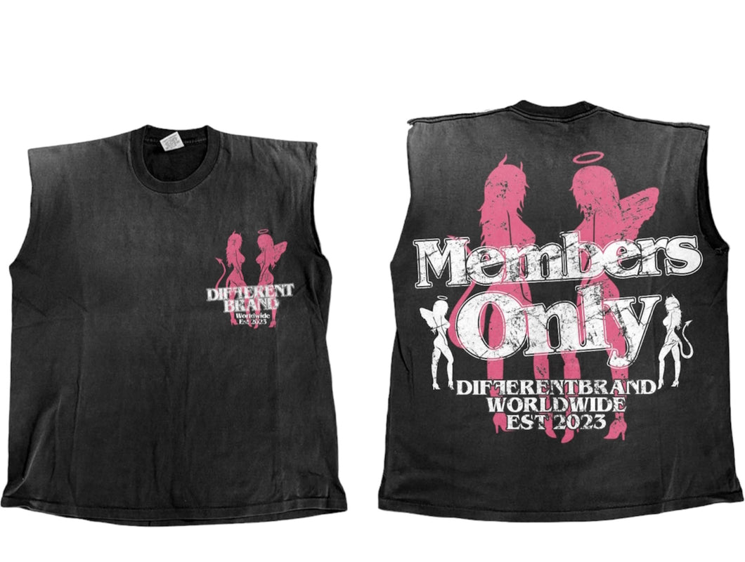 #Members only sleeveless biker T-shirt