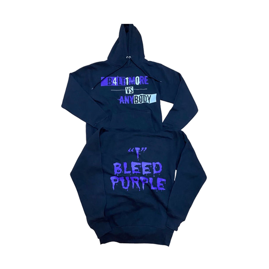 “BvsA “bleed purple hoodie